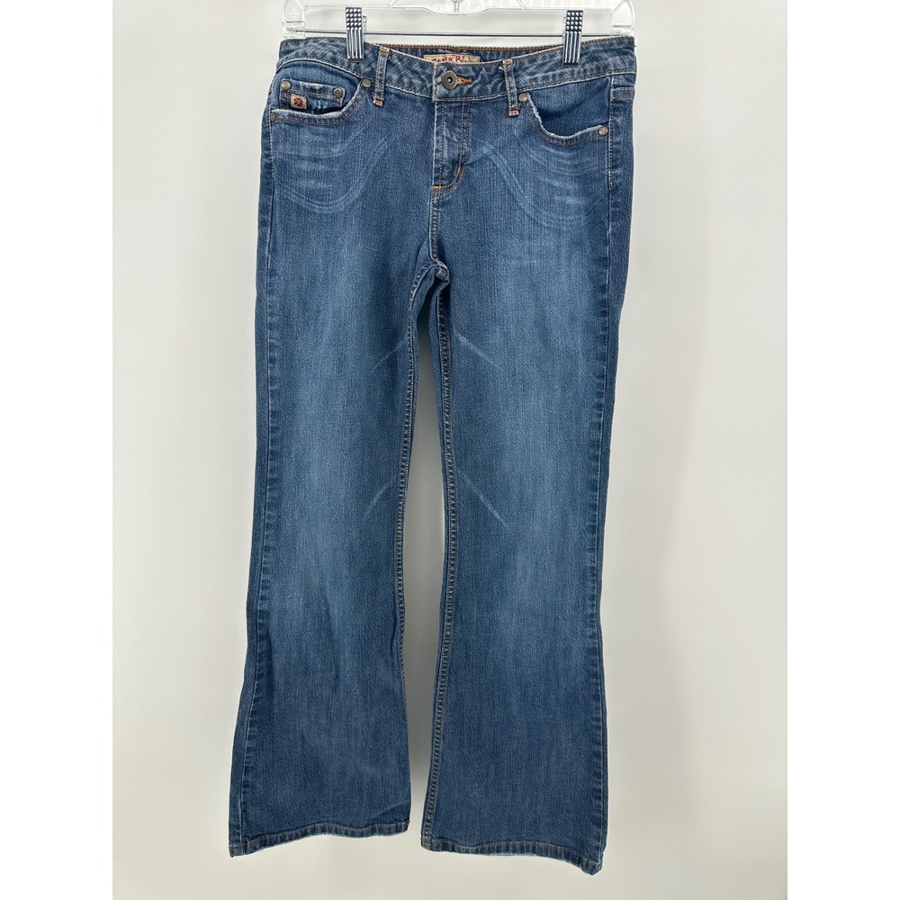 Paris Blues Womens Bootcut Jeans Medium Wash‎ Low Rise Size 7 Blue Denim Pants